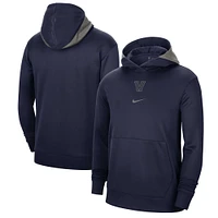 Sweat à capuche Nike Villanova Wildcats Team Basketball Spotlight Performance pour homme, bleu marine