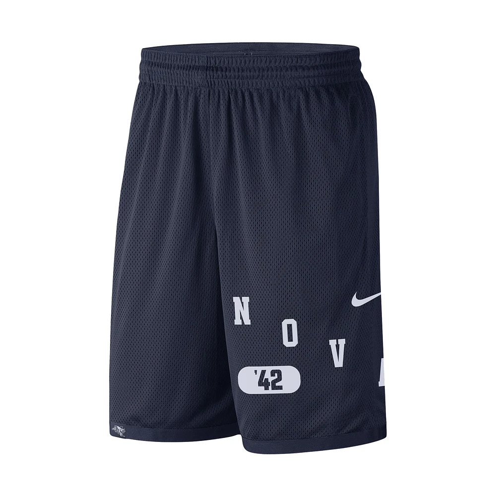 Short Nike Villanova Wildcats Wordmark Performance pour homme - Bleu marine