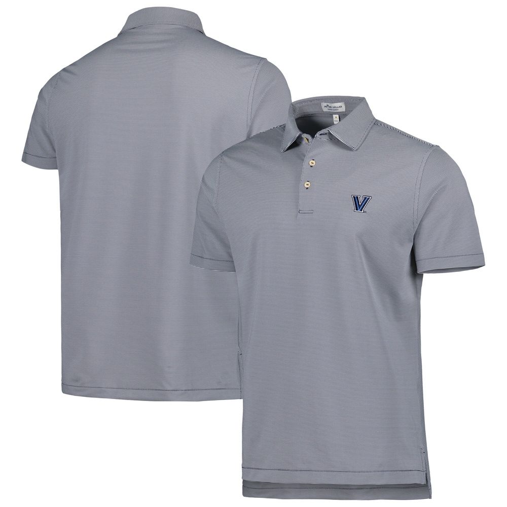 Men's Peter Millar Navy Villanova Wildcats Jubilee Striped Performance Jersey Polo