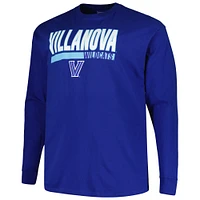 T-shirt à manches longues deux coups pour hommes Profile Royal Villanova Wildcats Big & Tall