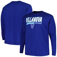 T-shirt à manches longues deux coups pour hommes Profile Royal Villanova Wildcats Big & Tall