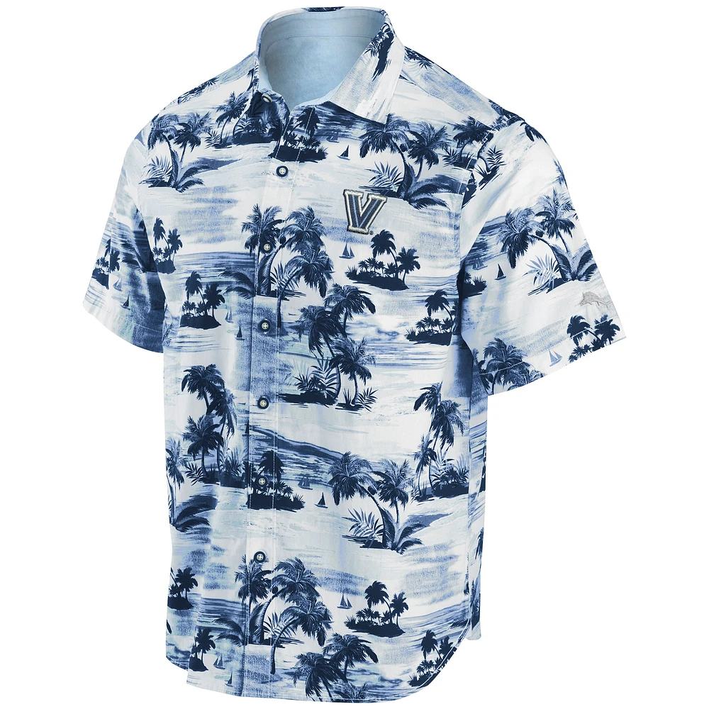 Chemise boutonnée Tommy Bahama Texas Navy Villanova Wildcats Tropical Horizons pour hommes