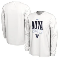 Nike  White Villanova Wildcats 2023 On Court Bench Long Sleeve T-Shirt