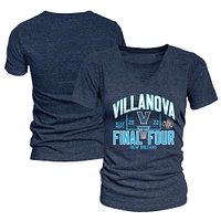 Women's Blue 84 Heathered Navy Villanova Wildcats 2022 NCAA Men's Basketball Tournament March Madness Final Four V-Neck T-Shirt