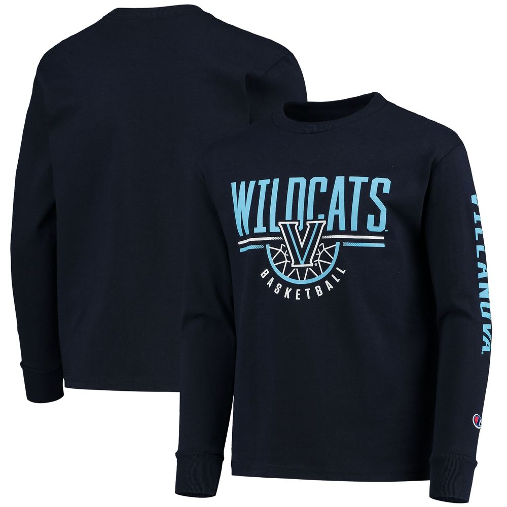 Youth Champion Navy Villanova Wildcats Basketball Long Sleeve T-Shirt