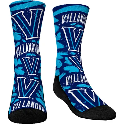 Villanova Wildcats Rock Em Socks Youth Allover Logo & Paint Crew Socks