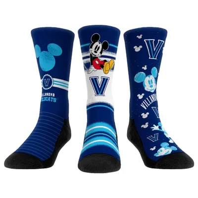 Villanova Wildcats Rock Em Socks Youth Logo Disney Three-Pack Crew Socks