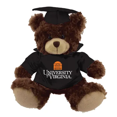 Virginia Cavaliers 12'' Graduation Plush Bear - Black/Brown