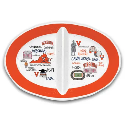 Virginia Cavaliers Magnolia Lane Two-Section Melamine Platter