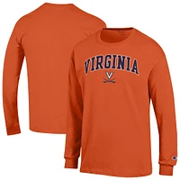 Men's Champion  Orange Virginia Cavaliers Arch Over Logo Long Sleeve T-Shirt
