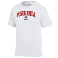 Men's Champion  White Virginia Cavaliers Arched Logo T-Shirt