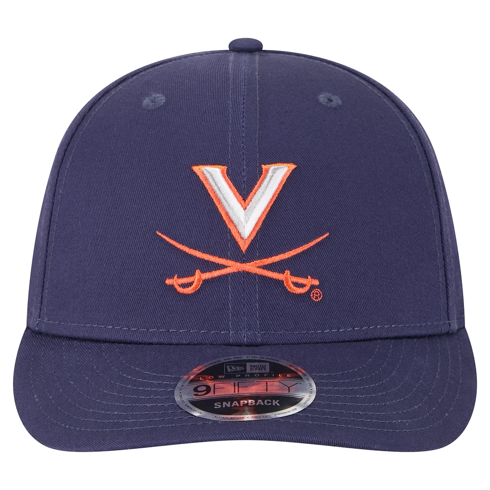 Men's New Era Navy Virginia Cavaliers Low Profile 9FIFTY Snapback Hat