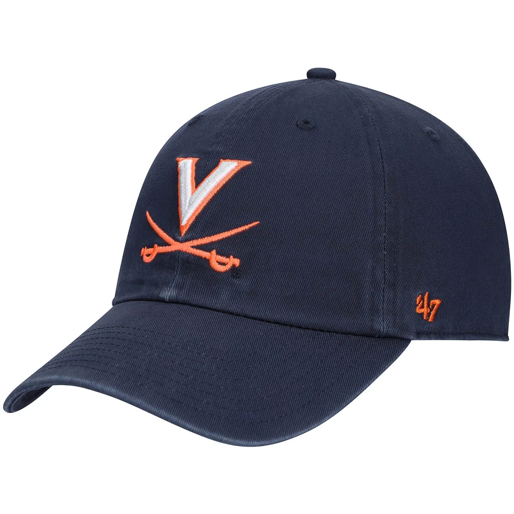 Casquette ajustable Clean Up '47 Navy Virginia Cavaliers pour hommes