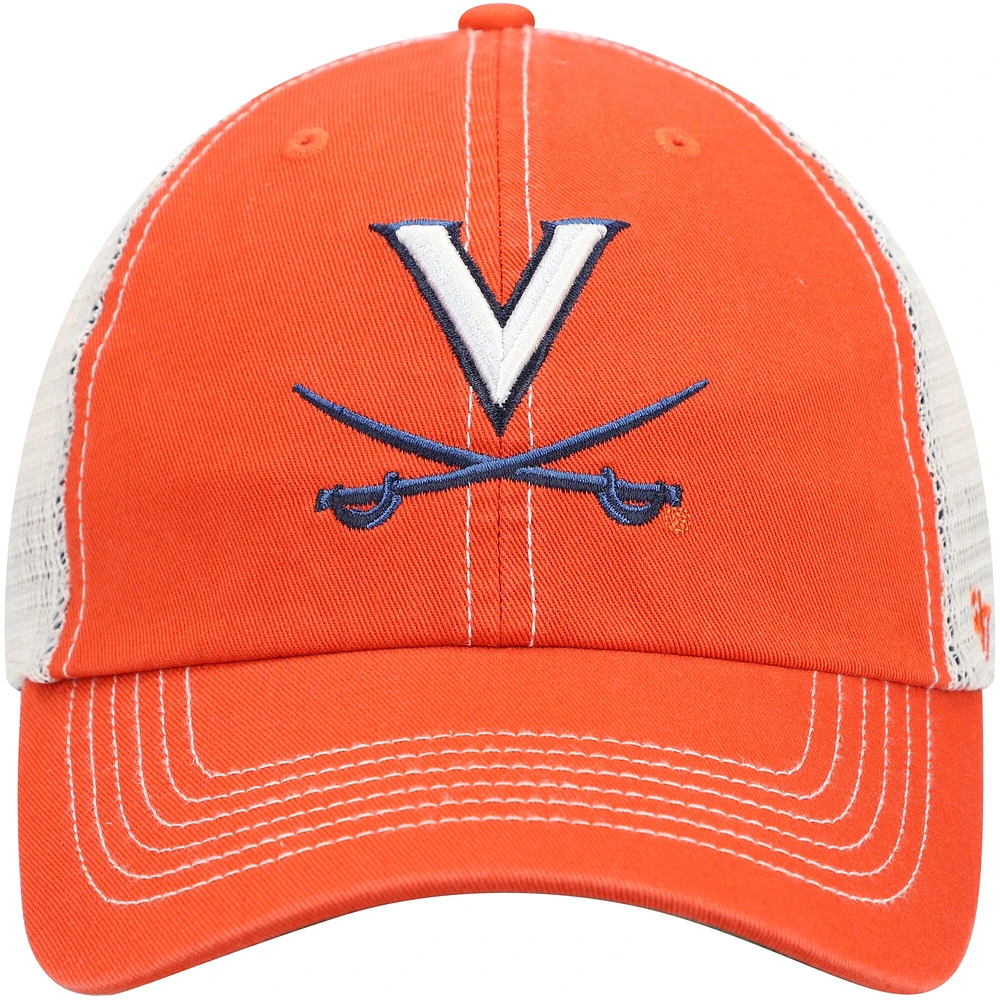 Men's '47 Orange Virginia Cavaliers Trawler Trucker Snapback Hat