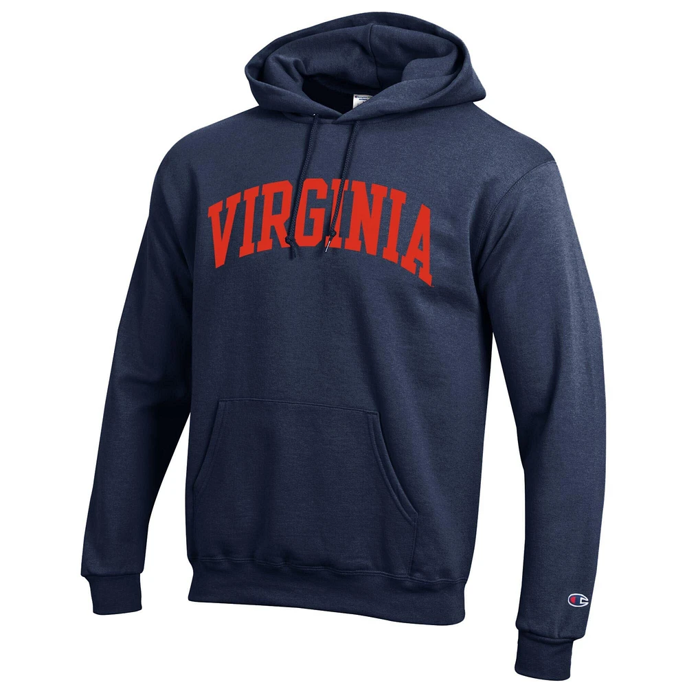 Men's Champion  Navy Virginia Cavaliers Basic Arch Fleece Pullover Hoodie