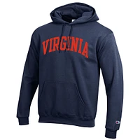 Men's Champion  Navy Virginia Cavaliers Basic Arch Fleece Pullover Hoodie