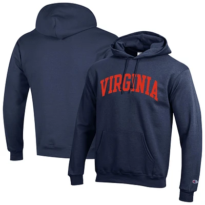 Men's Champion  Navy Virginia Cavaliers Basic Arch Fleece Pullover Hoodie