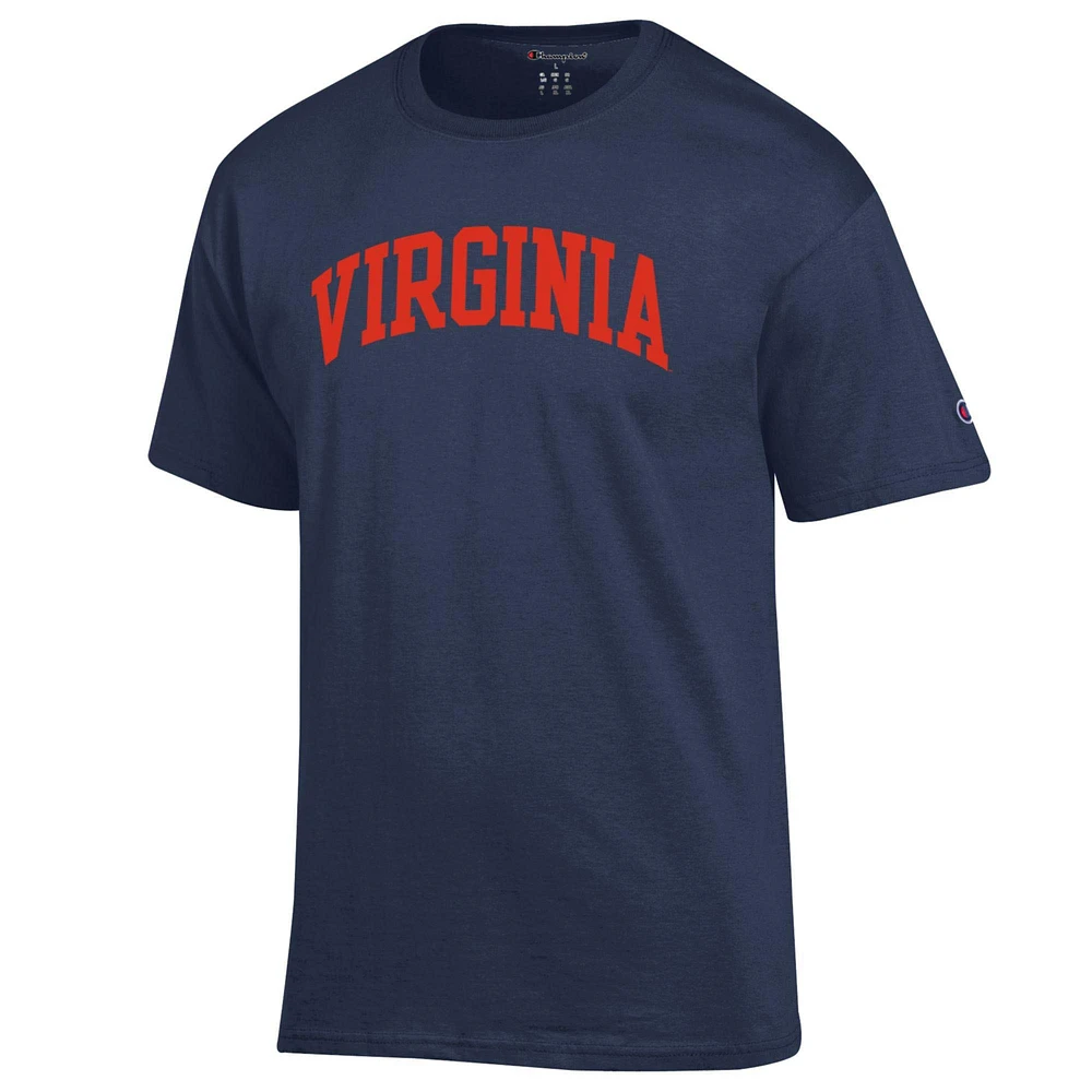 Men's Champion  Navy Virginia Cavaliers Basic Arch T-Shirt