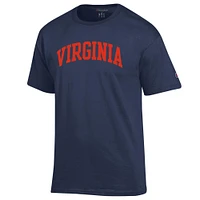 Men's Champion  Navy Virginia Cavaliers Basic Arch T-Shirt