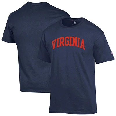 Men's Champion  Navy Virginia Cavaliers Basic Arch T-Shirt