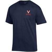 Men's Champion Navy Virginia Cavaliers Stack 2-Hit T-Shirt