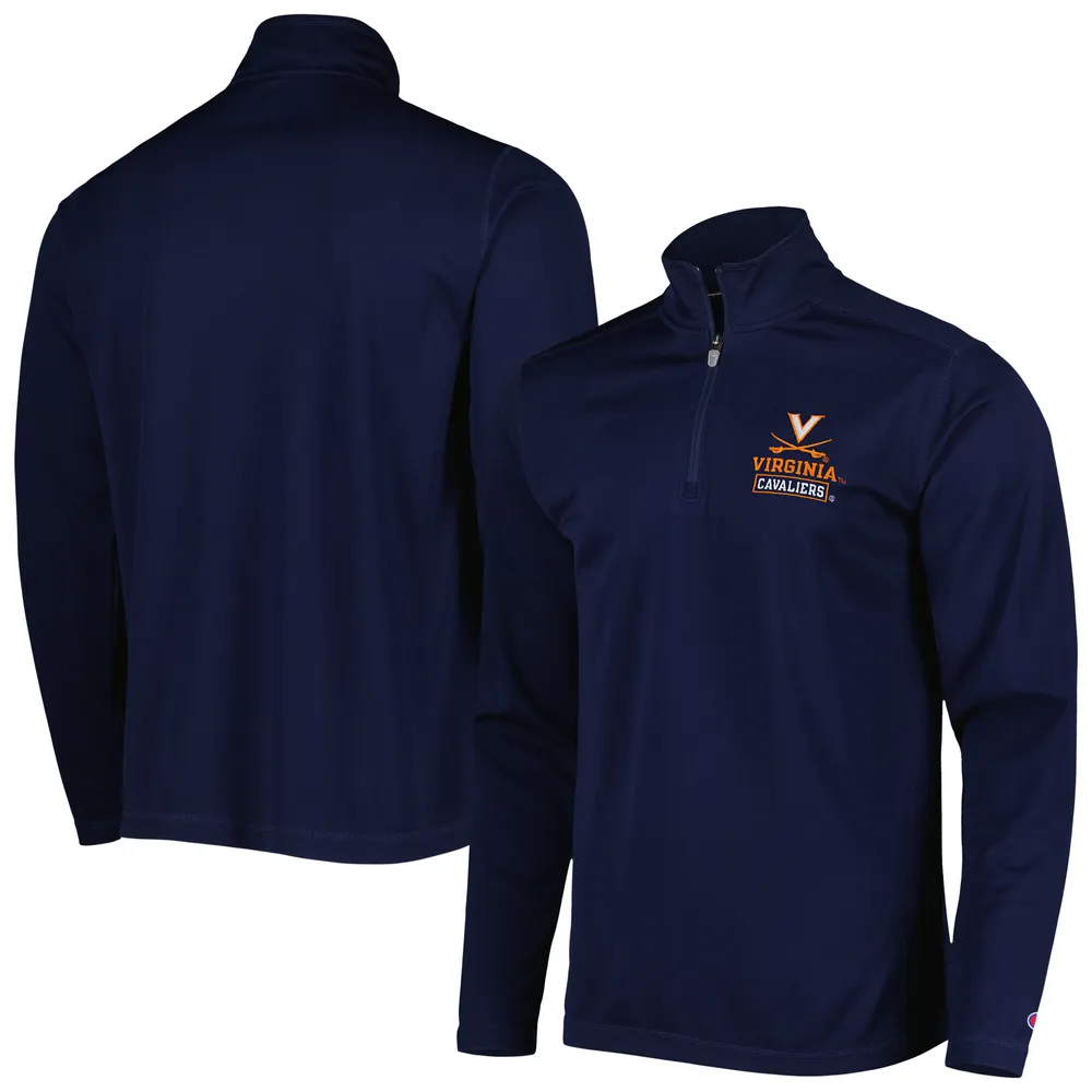 Veste texturée à quart de zip pour homme Virginia Cavaliers Champion bleu marine