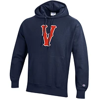 Chandail à capuchon pour hommes Champion Navy Virginia Cavaliers Vault Logo Reverse Weave