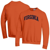 Men's Champion  Orange Virginia Cavaliers Basic Arch Fleece Pullover Sweatshirt