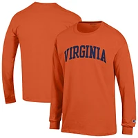 Men's Champion  Orange Virginia Cavaliers Basic Arch Long Sleeve T-Shirt