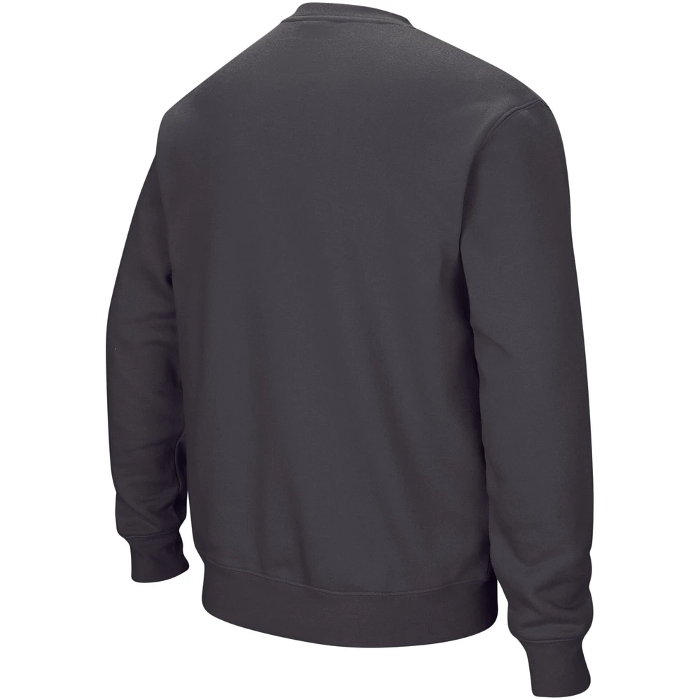 Men's Colosseum Charcoal Virginia Cavaliers Arch & Logo Crew Neck Sweatshirt