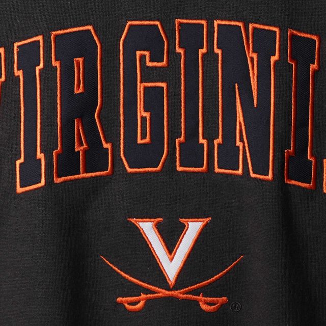 Colosseum Charcoal Virginia Cavaliers Arch & Logo Crew Neck Sweat-shirt pour homme