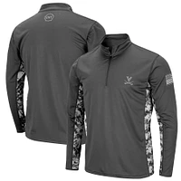 CO3 VA CHARCOAL  MENS RIVAL POLY DIGI CAMO 1/4 ZIP JACMENQZP