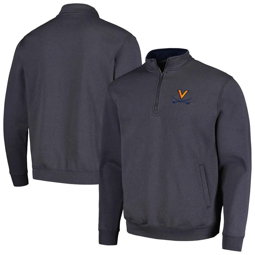 Veste Colosseum Charcoal Virginia Cavaliers Tortugas Team Logo Quarter-Zip pour homme