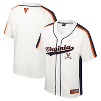 Men's Colosseum Cream Virginia Cavaliers Ruth Button-Up Baseball Jersey