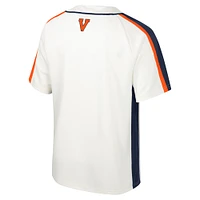 Men's Colosseum Cream Virginia Cavaliers Ruth Button-Up Baseball Jersey