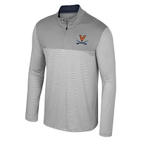 Men's Colosseum Gray Virginia Cavaliers Tuck Quarter-Zip Top