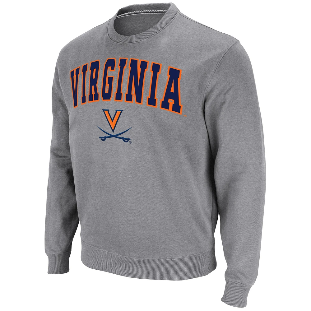 Sweat Colosseum gris chiné Virginia Cavaliers Arch & Logo pour homme