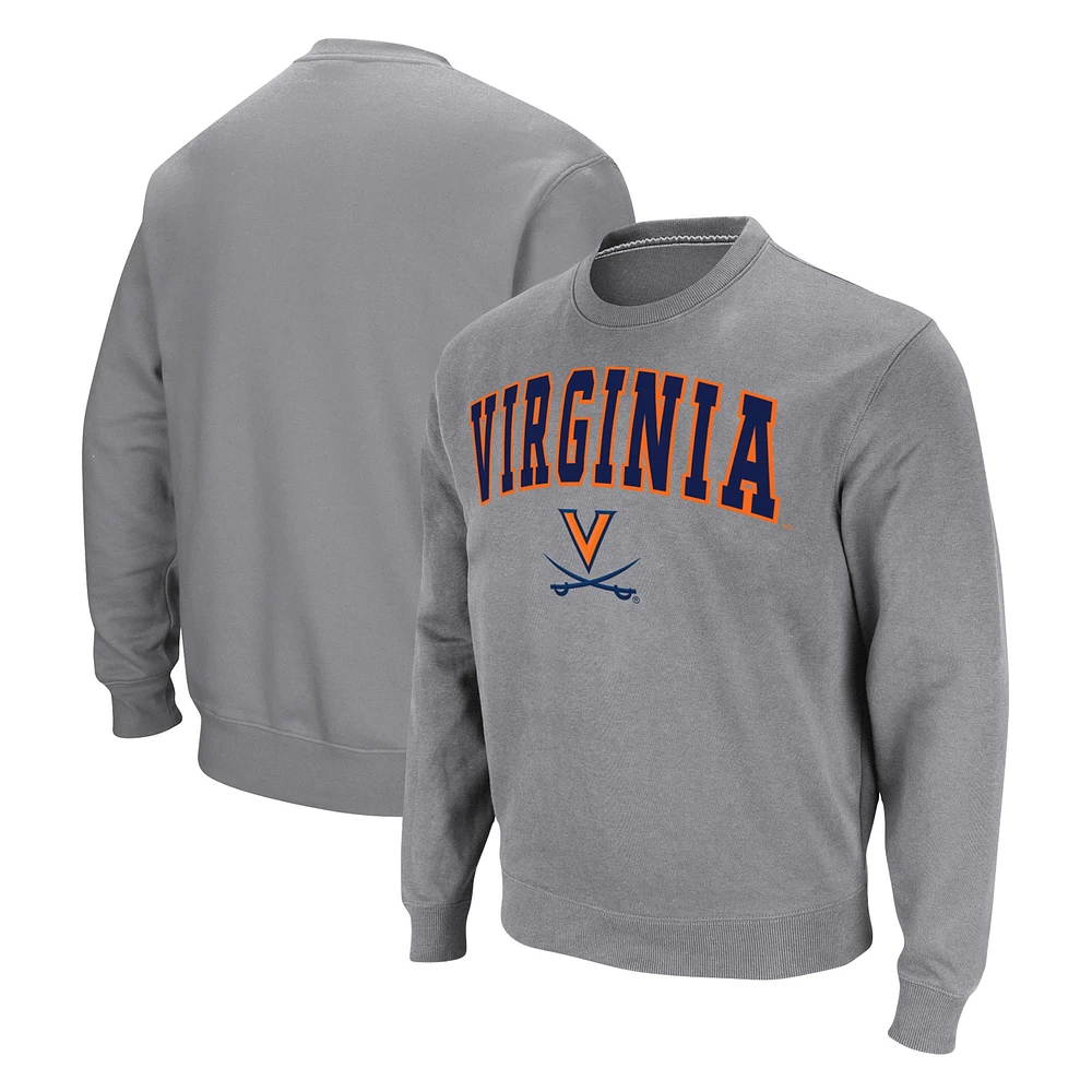 Sweat Colosseum gris chiné Virginia Cavaliers Arch & Logo pour homme