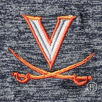 Polo d'équipe Raglan Down Swing pour homme Colosseum Heather Navy Virginia Cavaliers