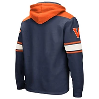 Men's Colosseum Navy Virginia Cavaliers 2.0 Lace-Up Pullover Hoodie