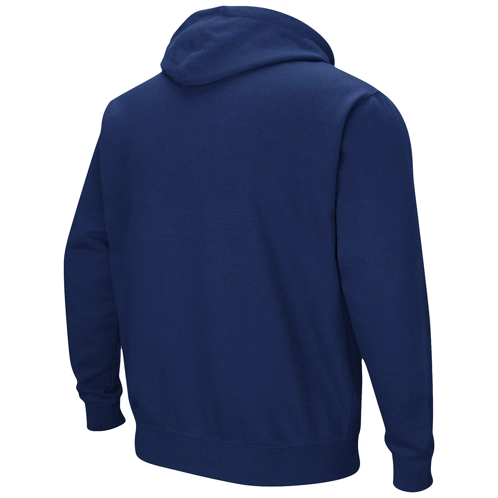 Men's Colosseum Navy Virginia Cavaliers Arch & Logo 3.0 Pullover Hoodie