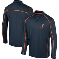 Men's Colosseum Navy Virginia Cavaliers Cameron Quarter-Zip Windshirt