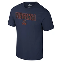 Men's Colosseum Navy Virginia Cavaliers Color Pop Active Blend T-Shirt