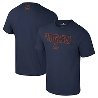 Men's Colosseum Navy Virginia Cavaliers Color Pop Active Blend T-Shirt