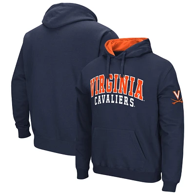 Men's Colosseum Navy Virginia Cavaliers Double Arch Pullover Hoodie