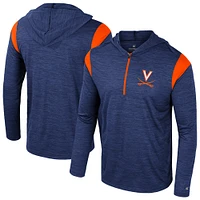 Men's Colosseum Navy Virginia Cavaliers Dozer Half-Zip Windshirt