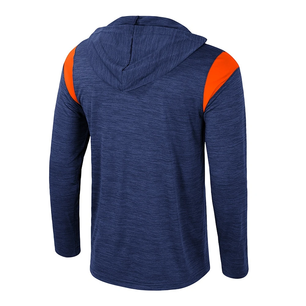 Men's Colosseum Navy Virginia Cavaliers Dozer Half-Zip Windshirt