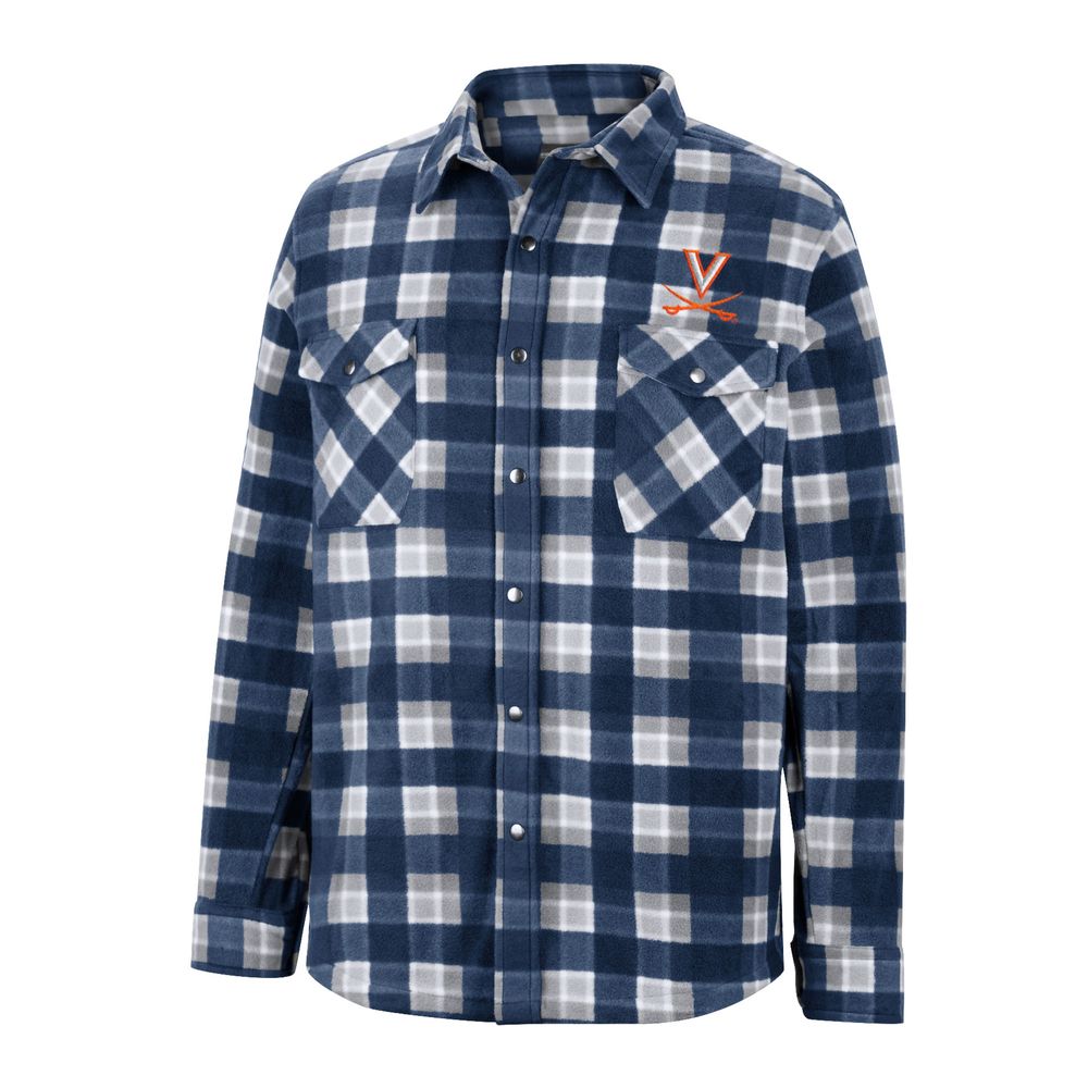 Men's Colosseum Navy Virginia Cavaliers Ellis Full-Snap Jacket