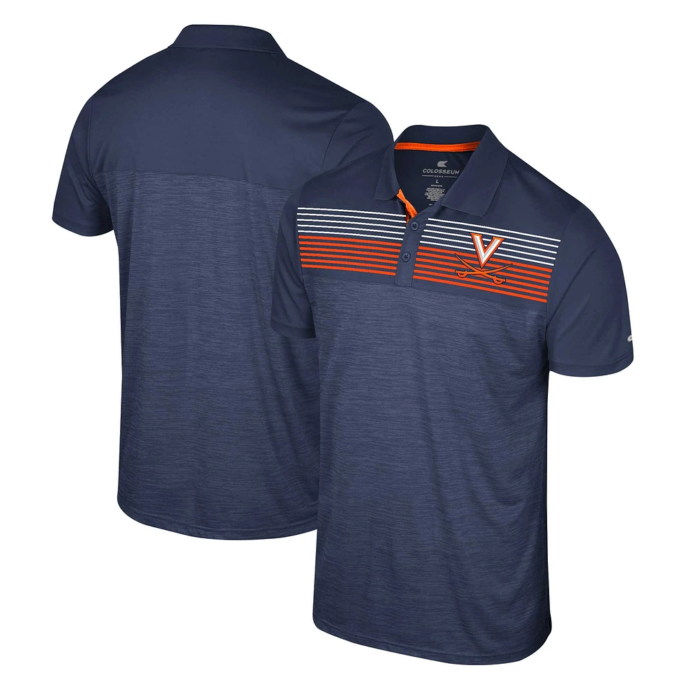 Men's Colosseum Navy Virginia Cavaliers Langmore Polo