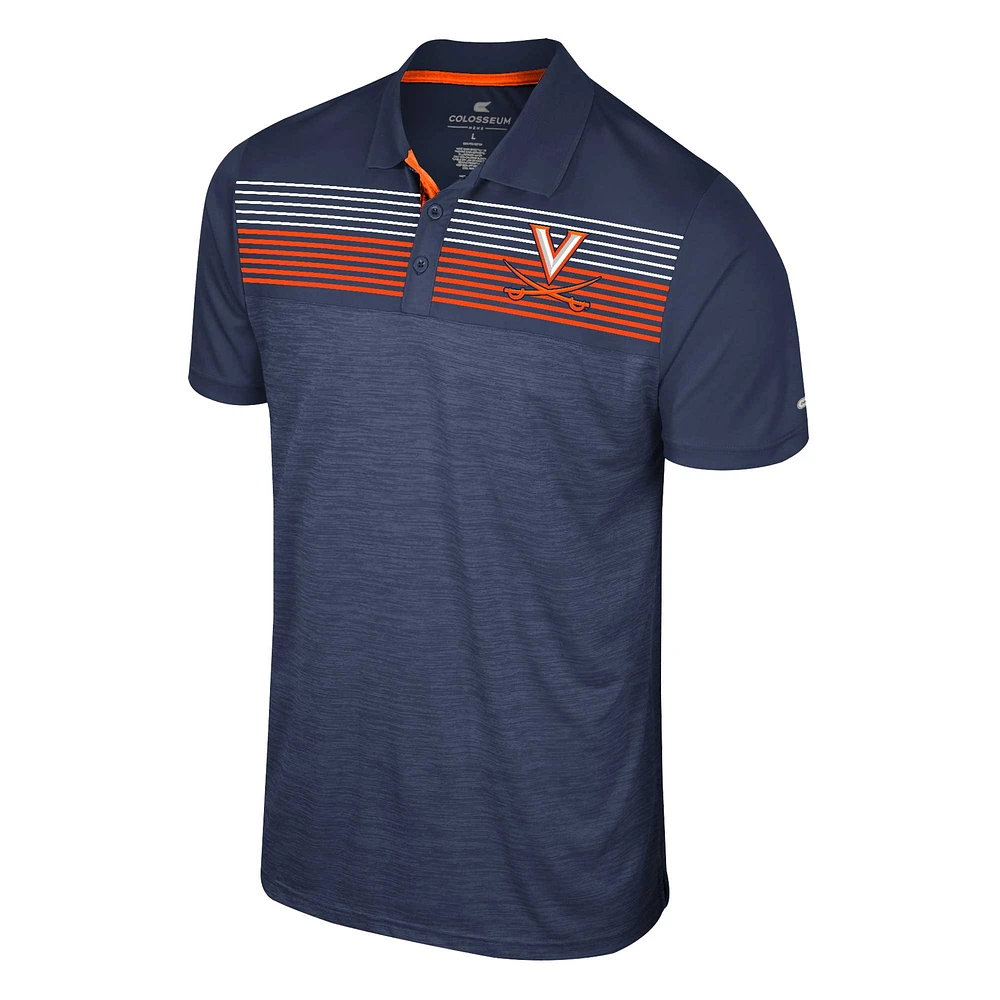 Men's Colosseum Navy Virginia Cavaliers Langmore Polo